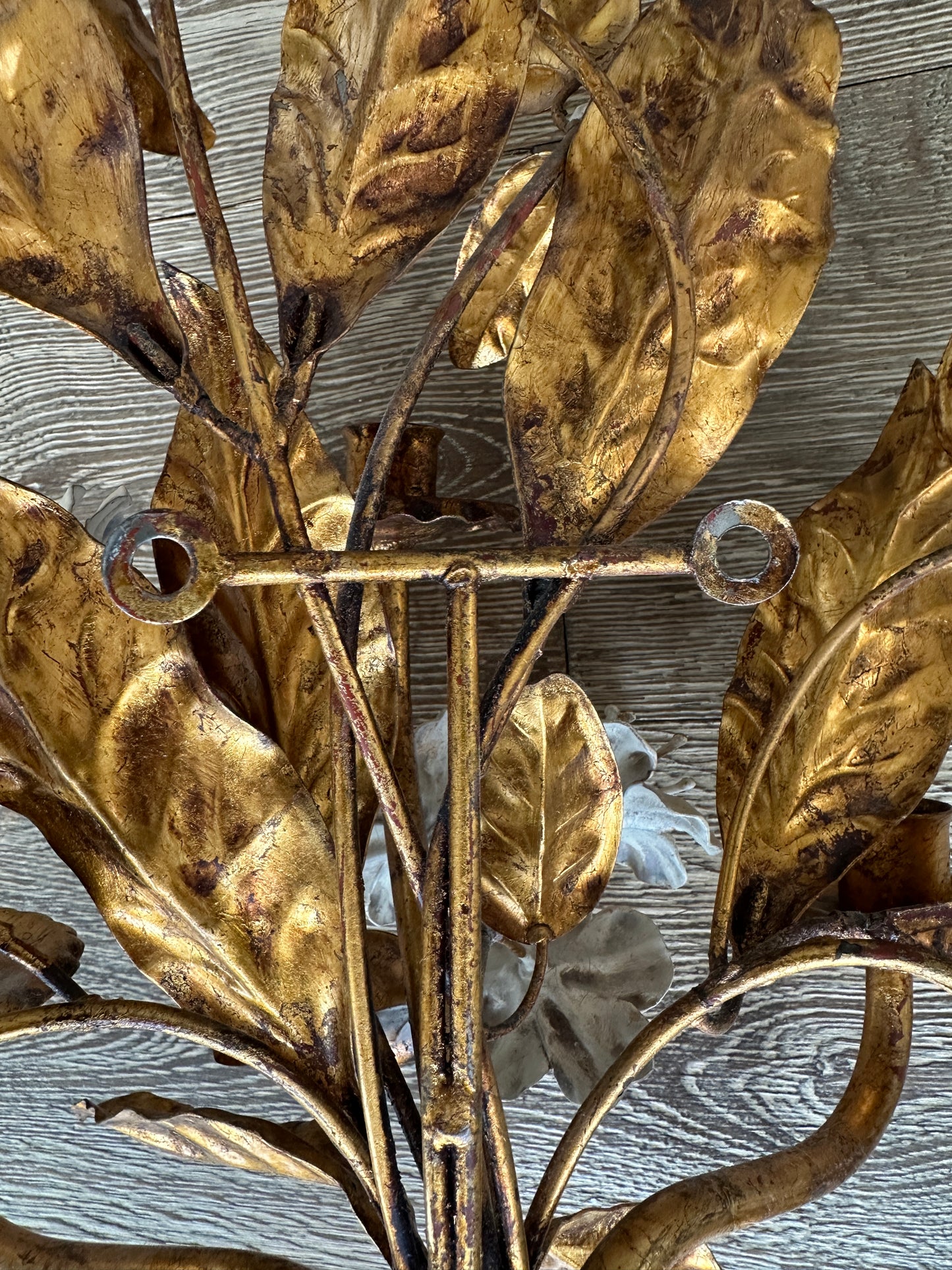 Hollywood Regency Gold Gilded Wall Sconce