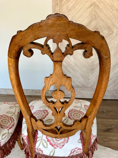 Victorian Walnut Carved Side Chair(s)