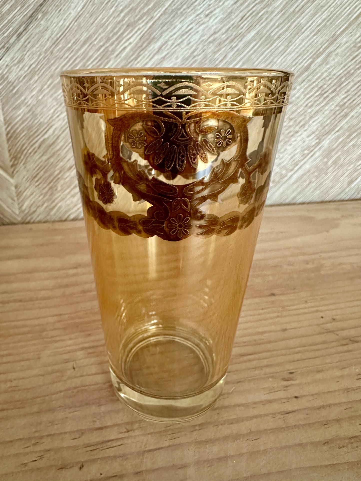 Vintage Drinking Glasses Culver Gold