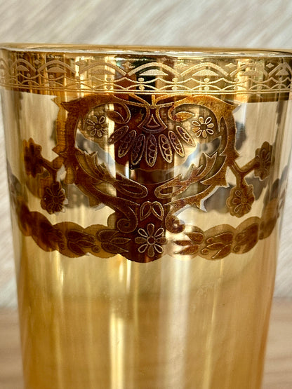 Vintage Drinking Glasses Culver Gold