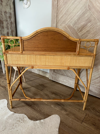 Mid Century Rattan Desk