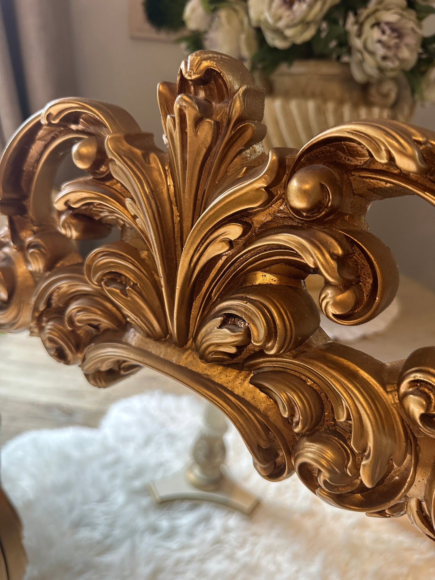 Large Vintage Rococco Gold Mirror