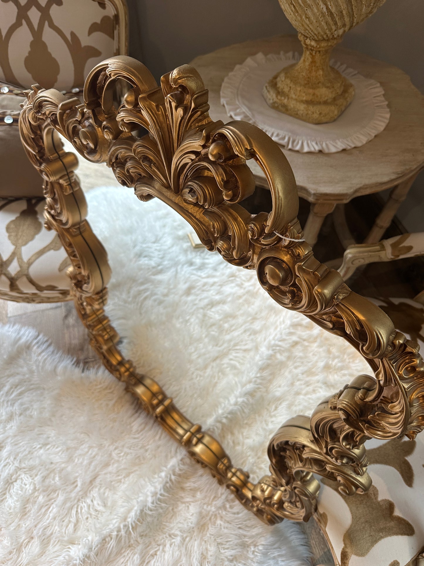 Large Vintage Rococco Gold Mirror