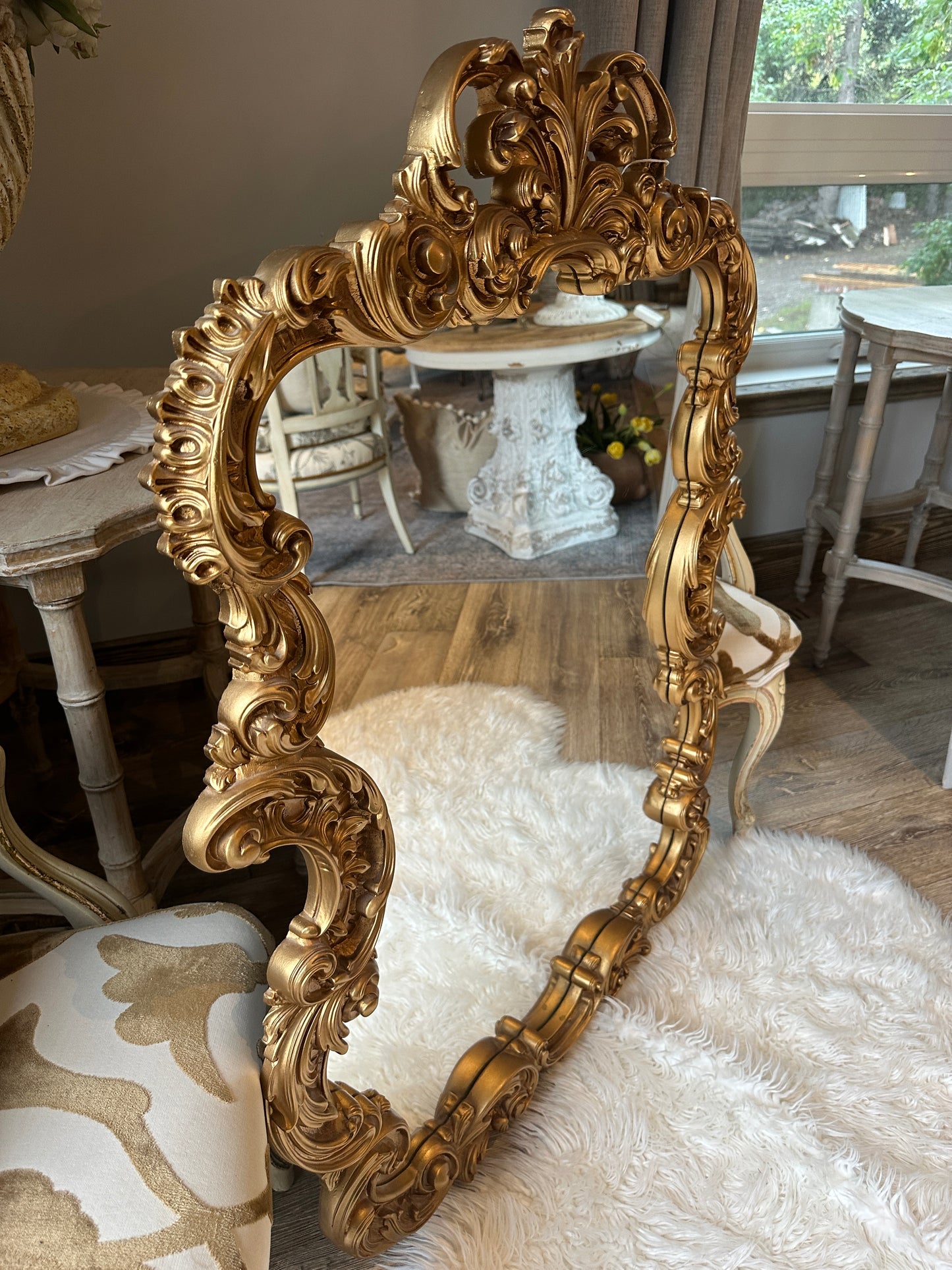 Large Vintage Rococco Gold Mirror