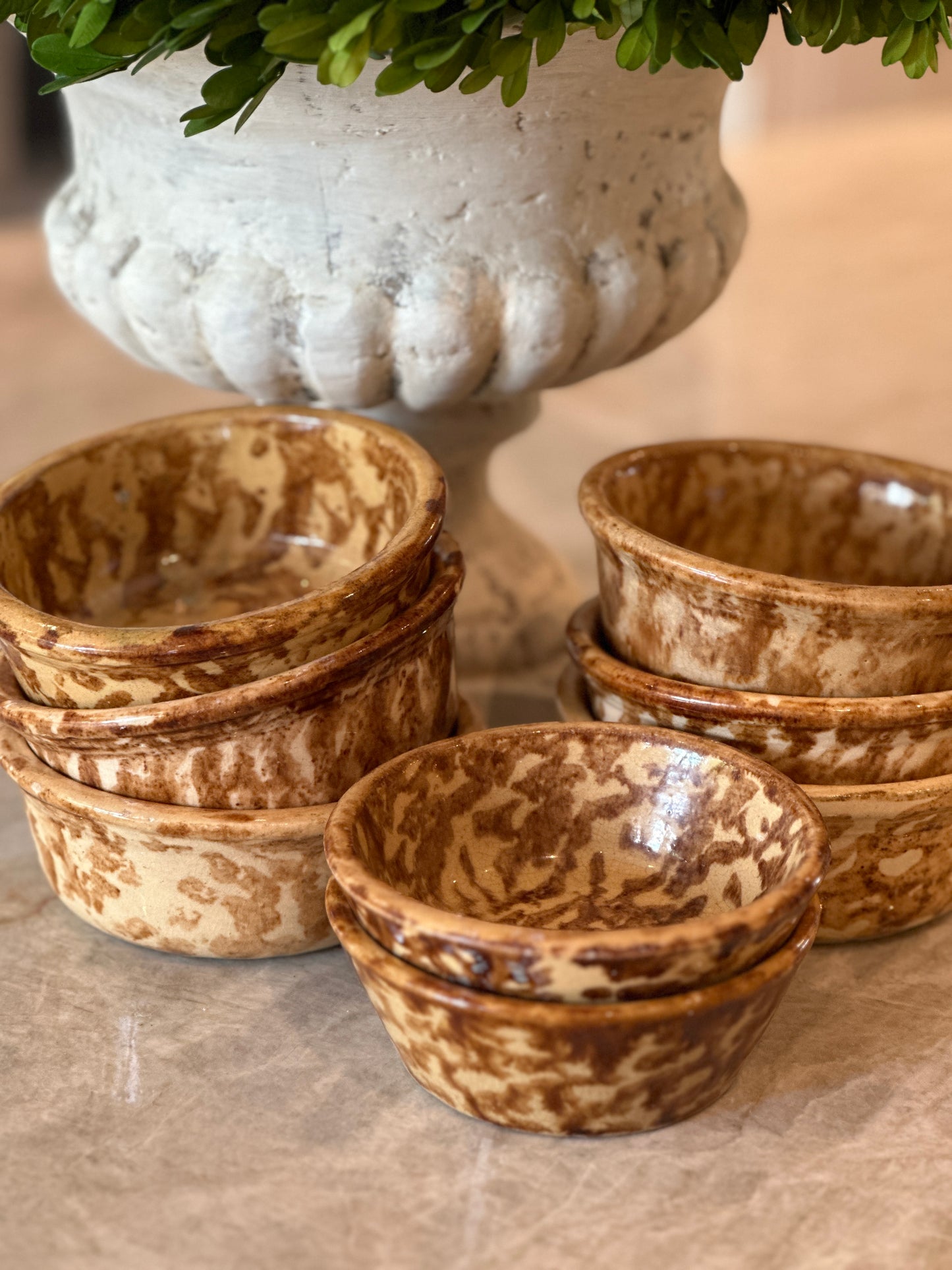 USA Spongeware Stoneware Bowls