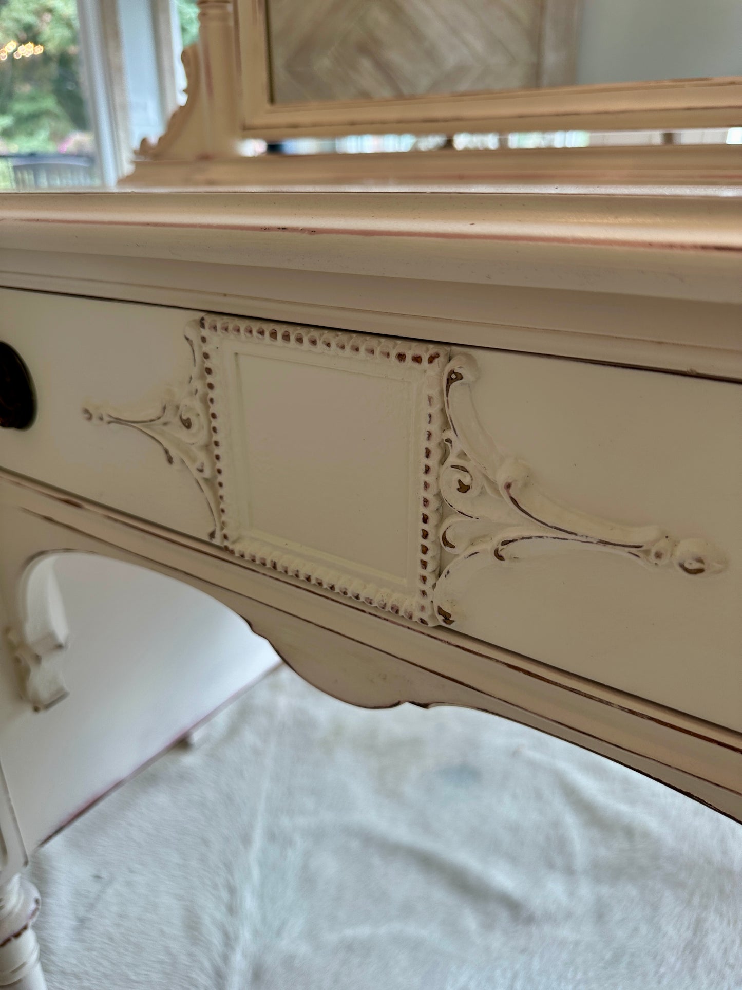 Antique Painted Vanity