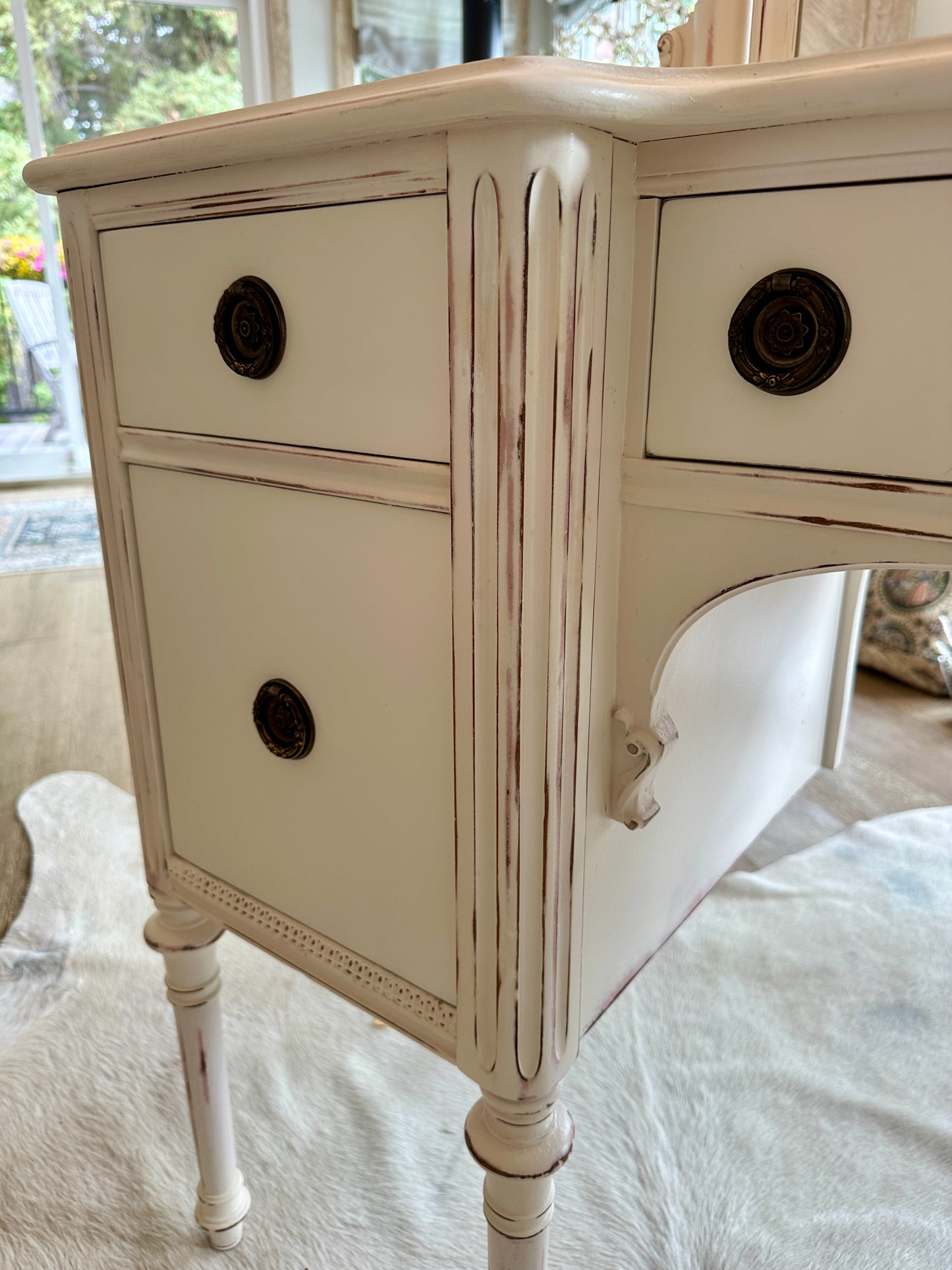 Antique Painted Vanity