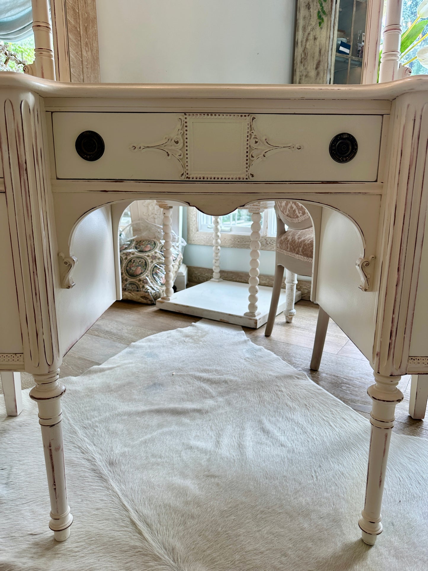 Antique Painted Vanity