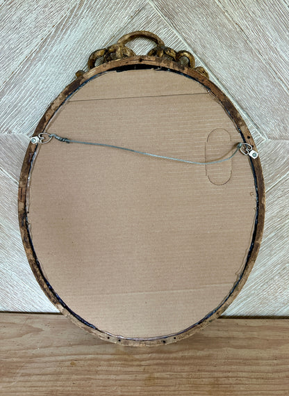 Antique Giltwood & Gesso Oval Mirror