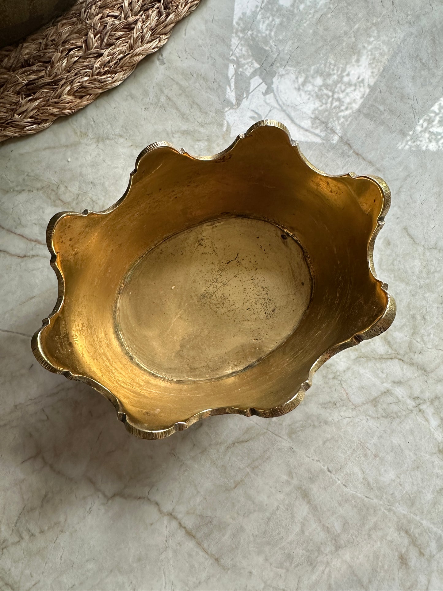 Vintage Brass Cachepot Planter