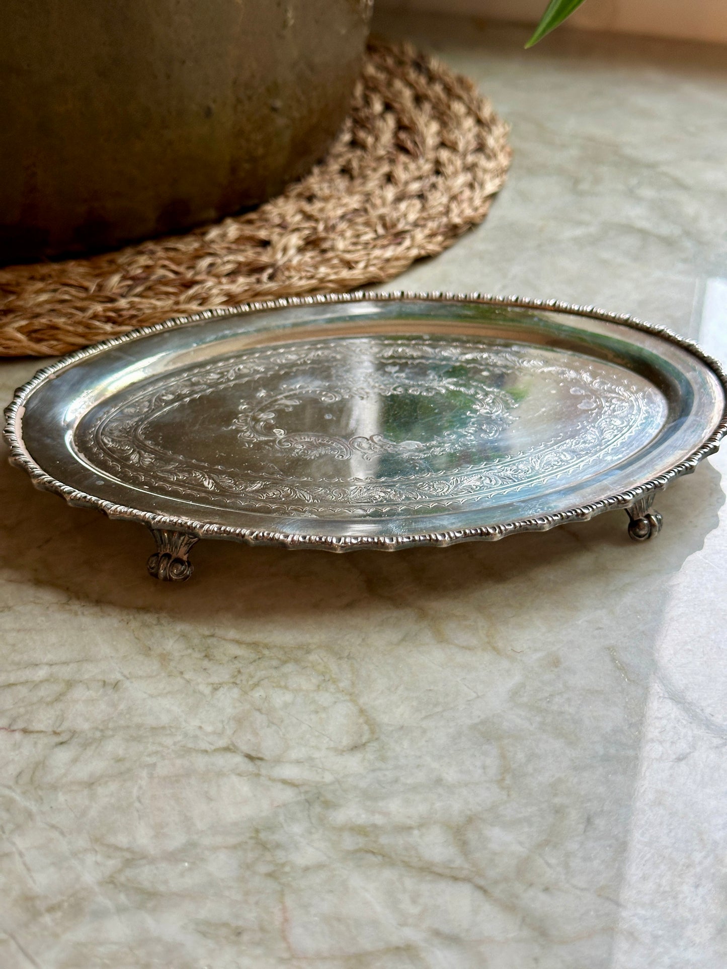 Silverplate Oval Tray