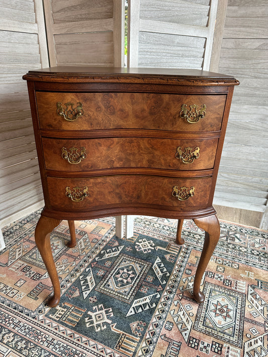 Burled Walnut Nightstand