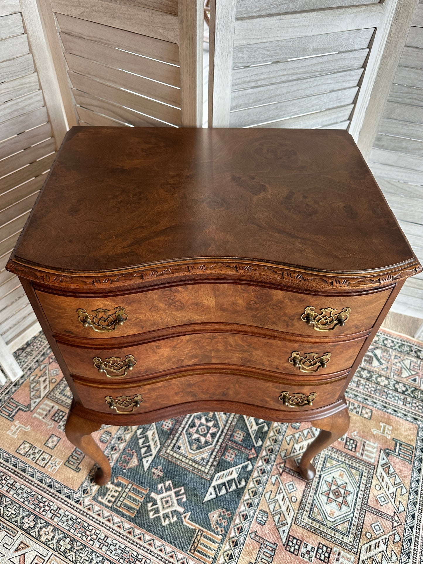 Burled Walnut Nightstand