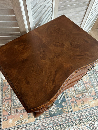 Burled Walnut Nightstand