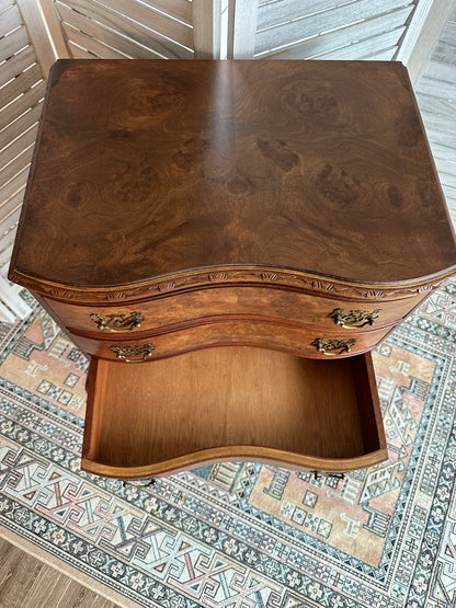 Burled Walnut Nightstand