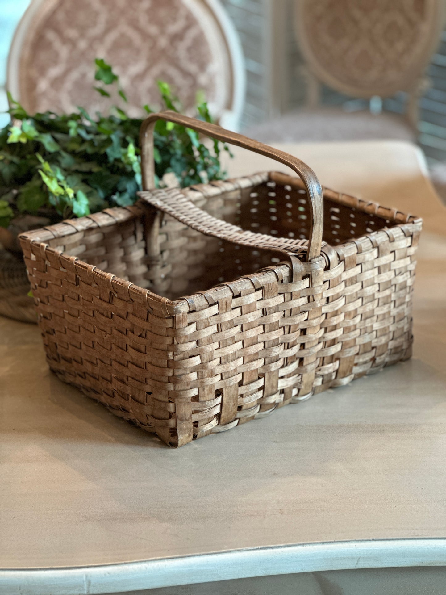 Primitive Splint Basket with Handle