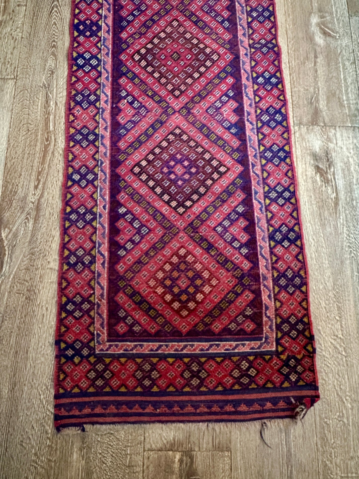 Vintage Handwoven Wool Runner