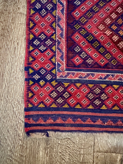 Vintage Handwoven Wool Runner