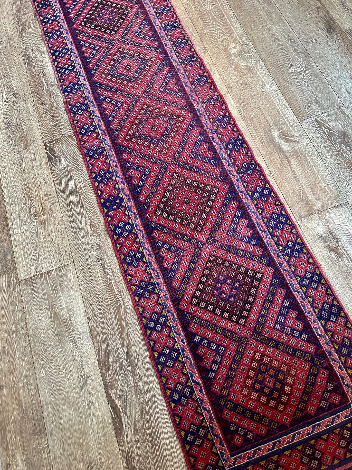 Vintage Handwoven Wool Runner