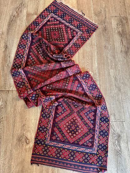 Vintage Handwoven Wool Runner