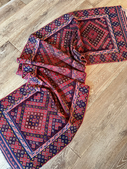 Vintage Handwoven Wool Runner