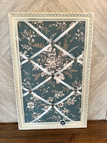 Memory Board; Handmade Floral Fabric