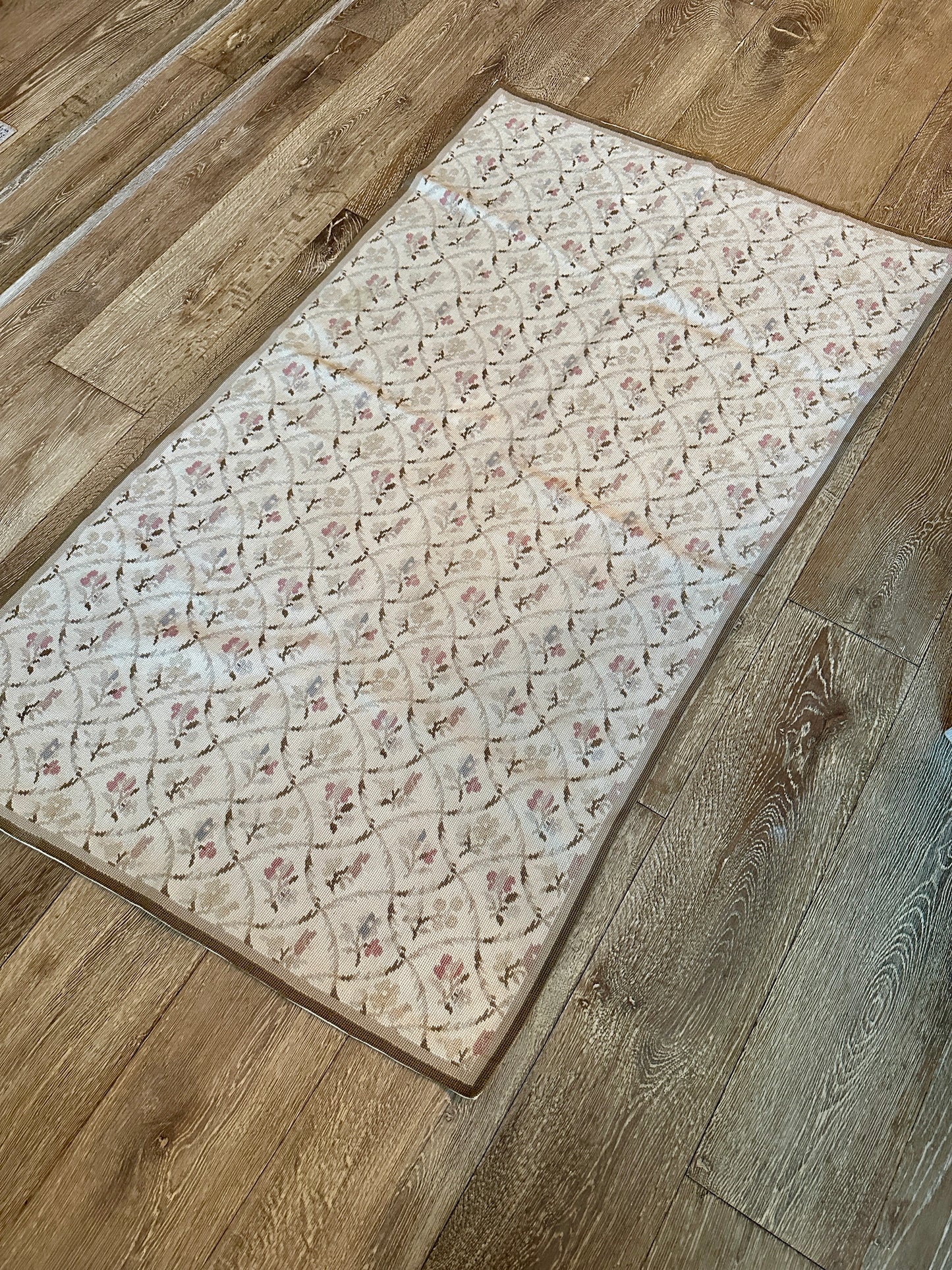 Vintage Needlework Mat Rug