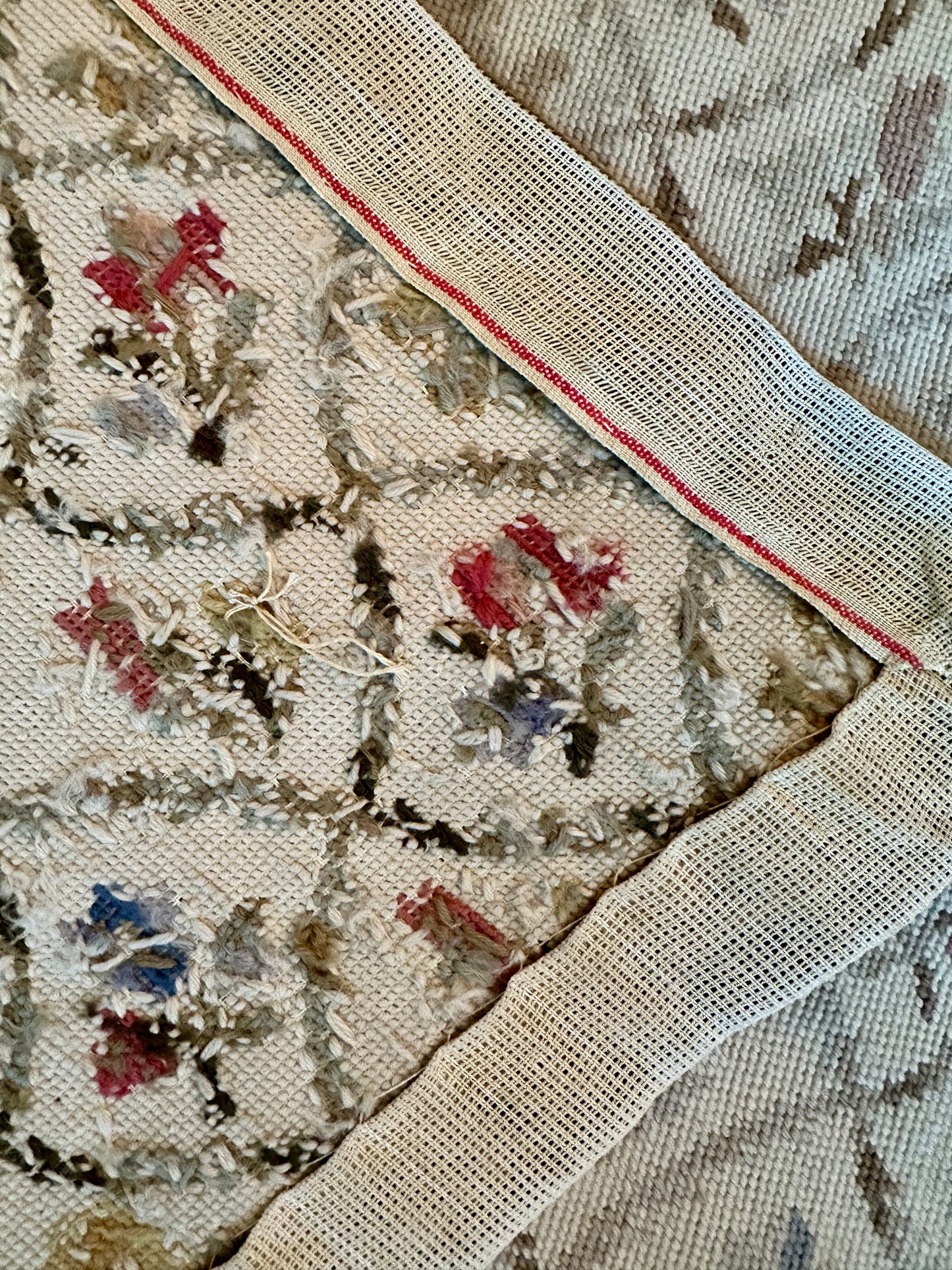 Vintage Needlework Mat Rug