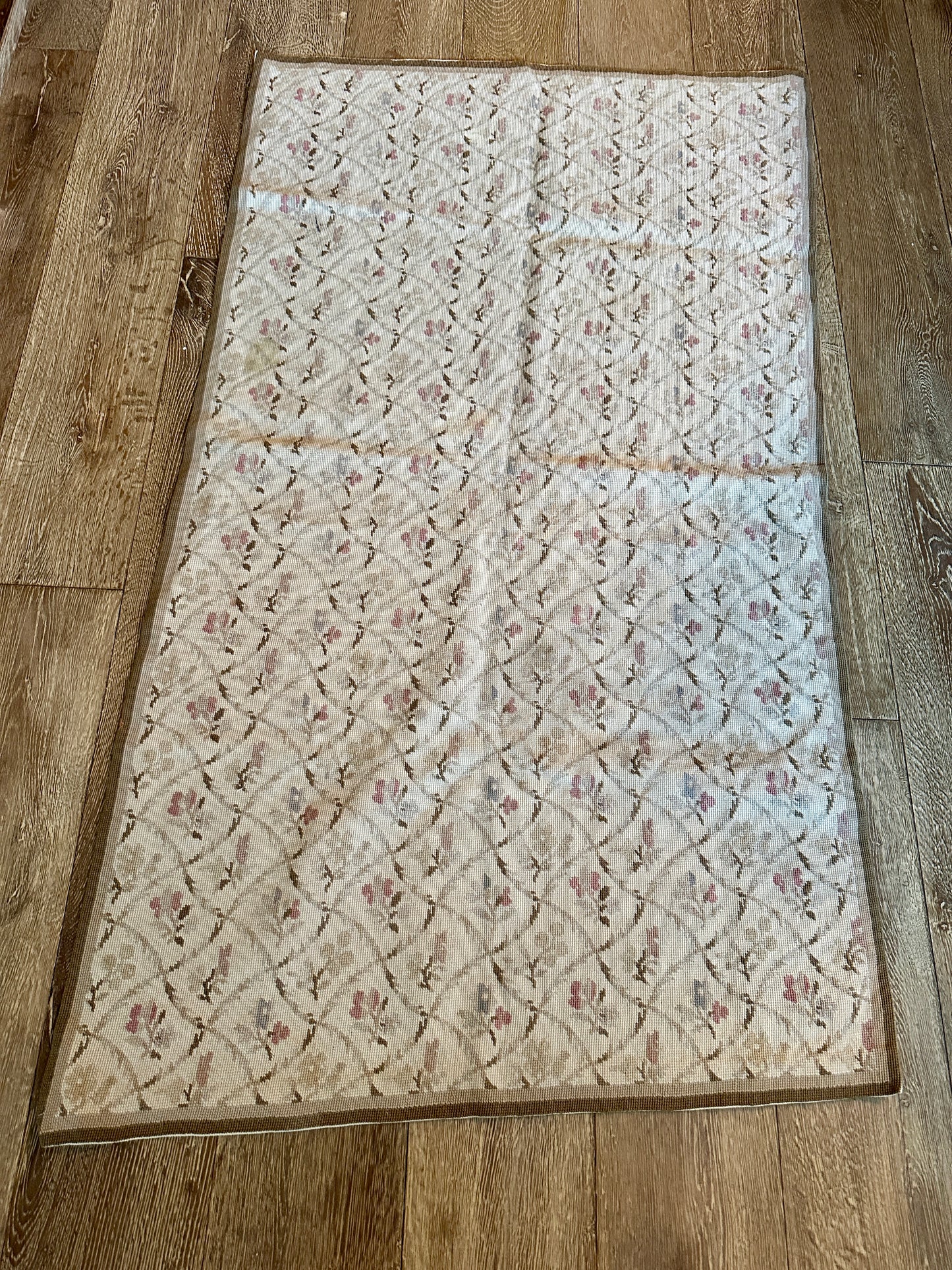 Vintage Needlework Mat Rug