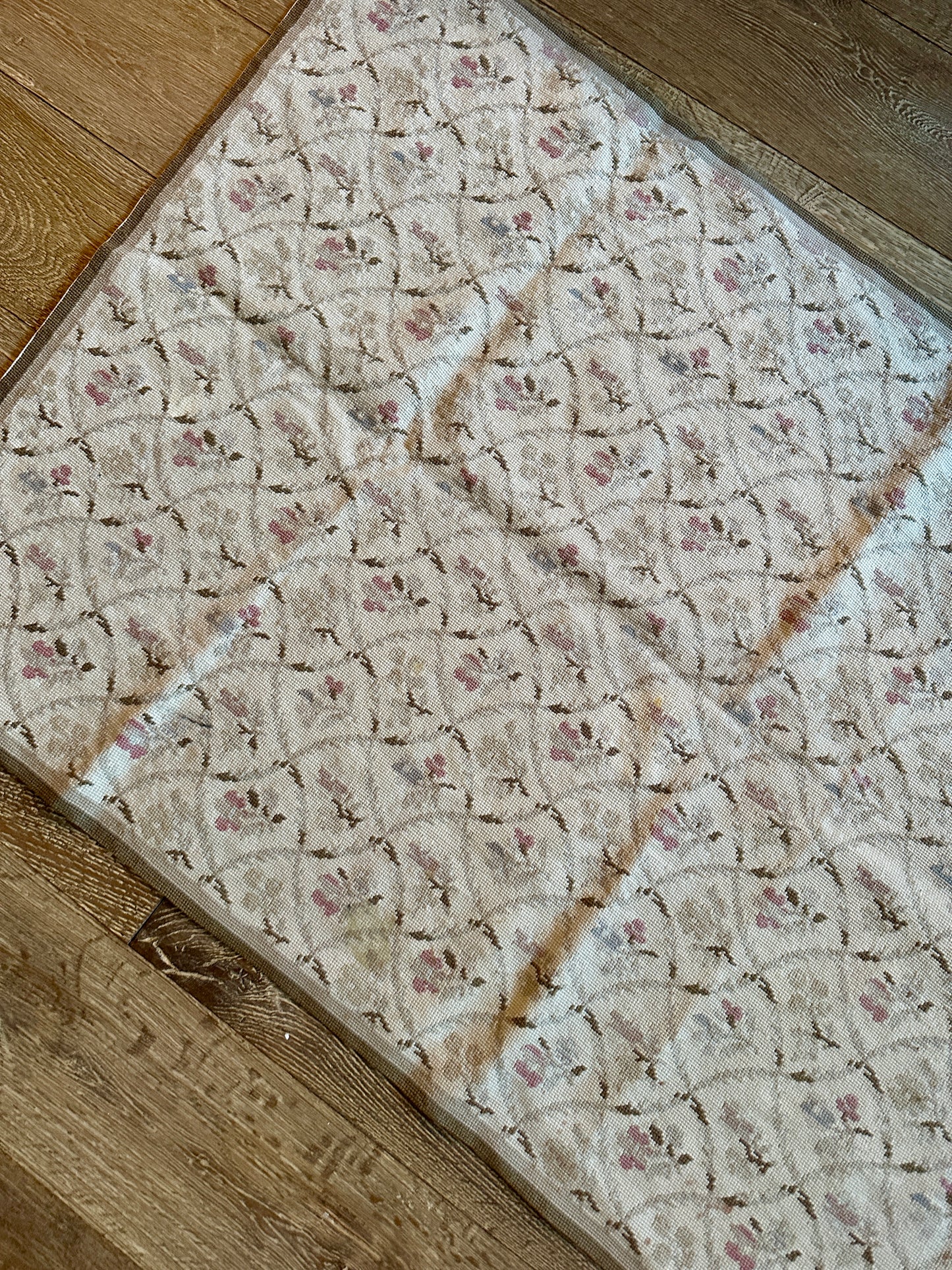 Vintage Needlework Mat Rug