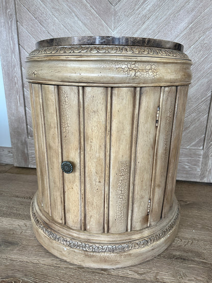 Round Side Table Marble Top