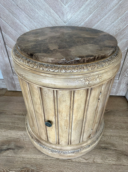 Round Side Table Marble Top