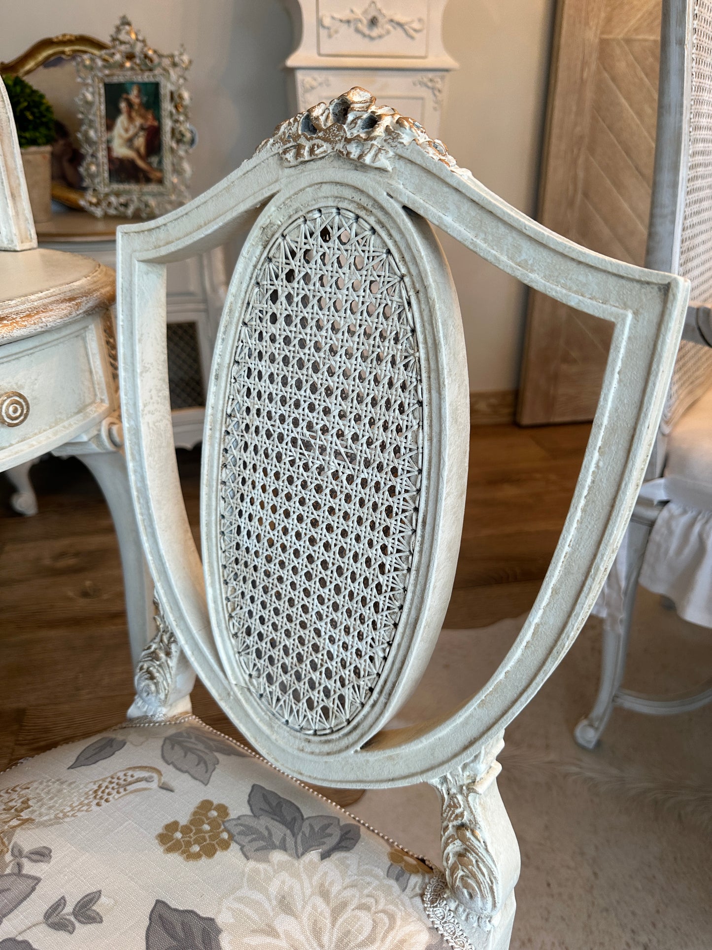 French Caned Chair Antique