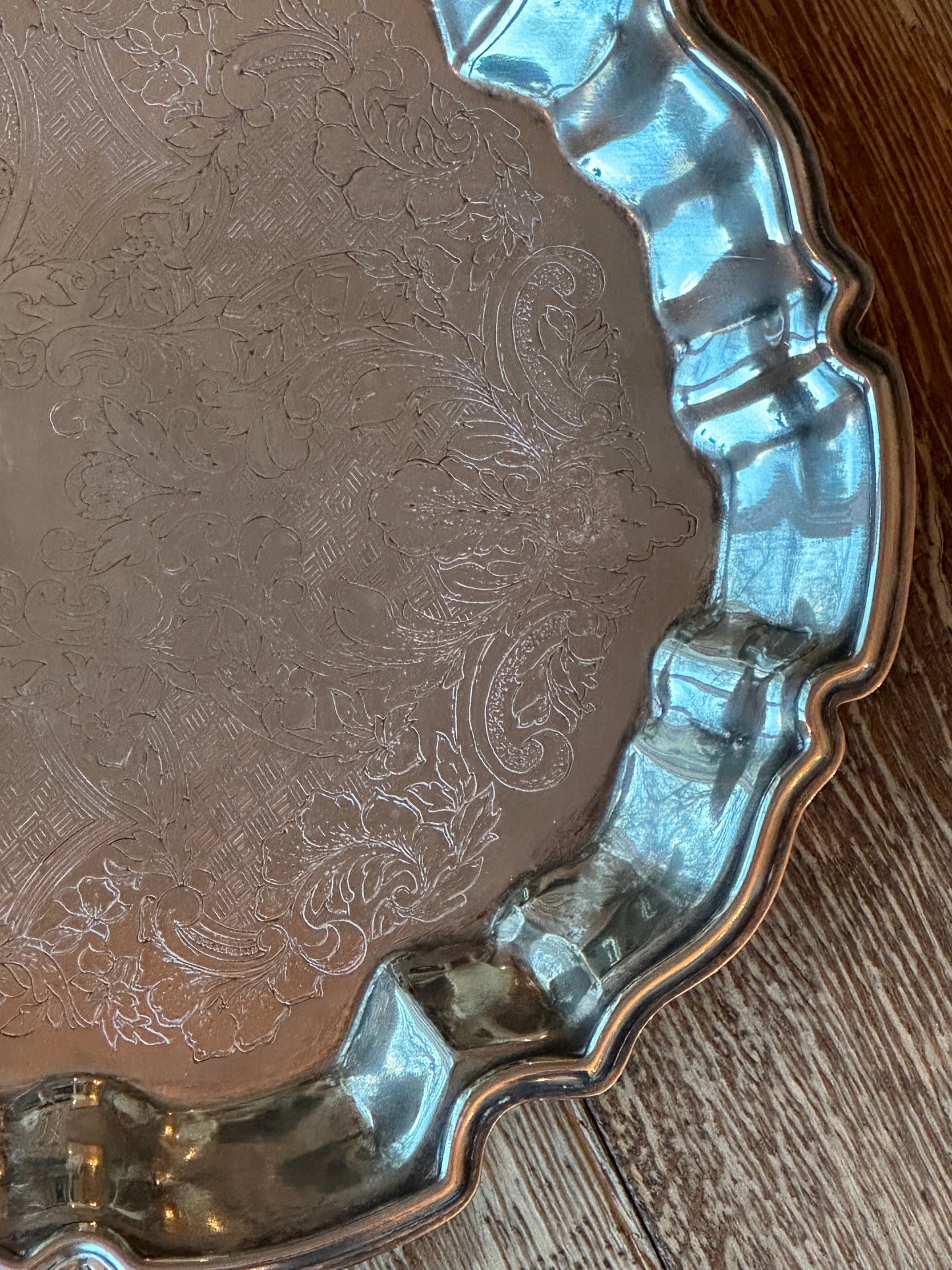 Silver Plated and Footed Tray; Vintage