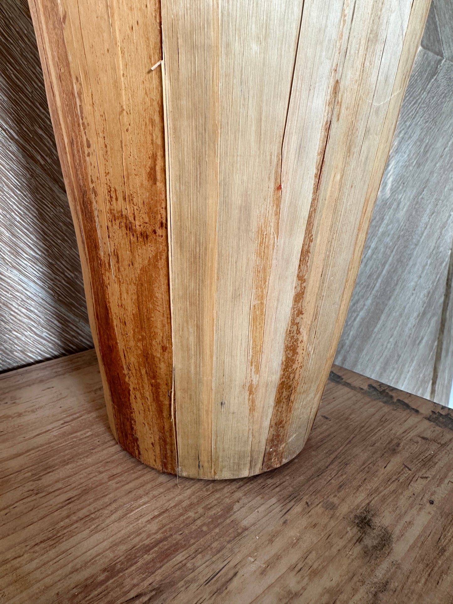 Tall Vintage Grasscloth Vase