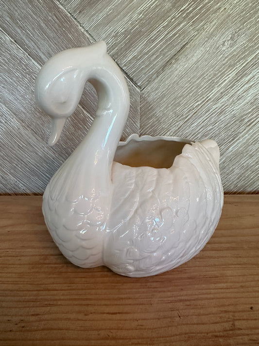 Vintage Large Swan Planter Vase