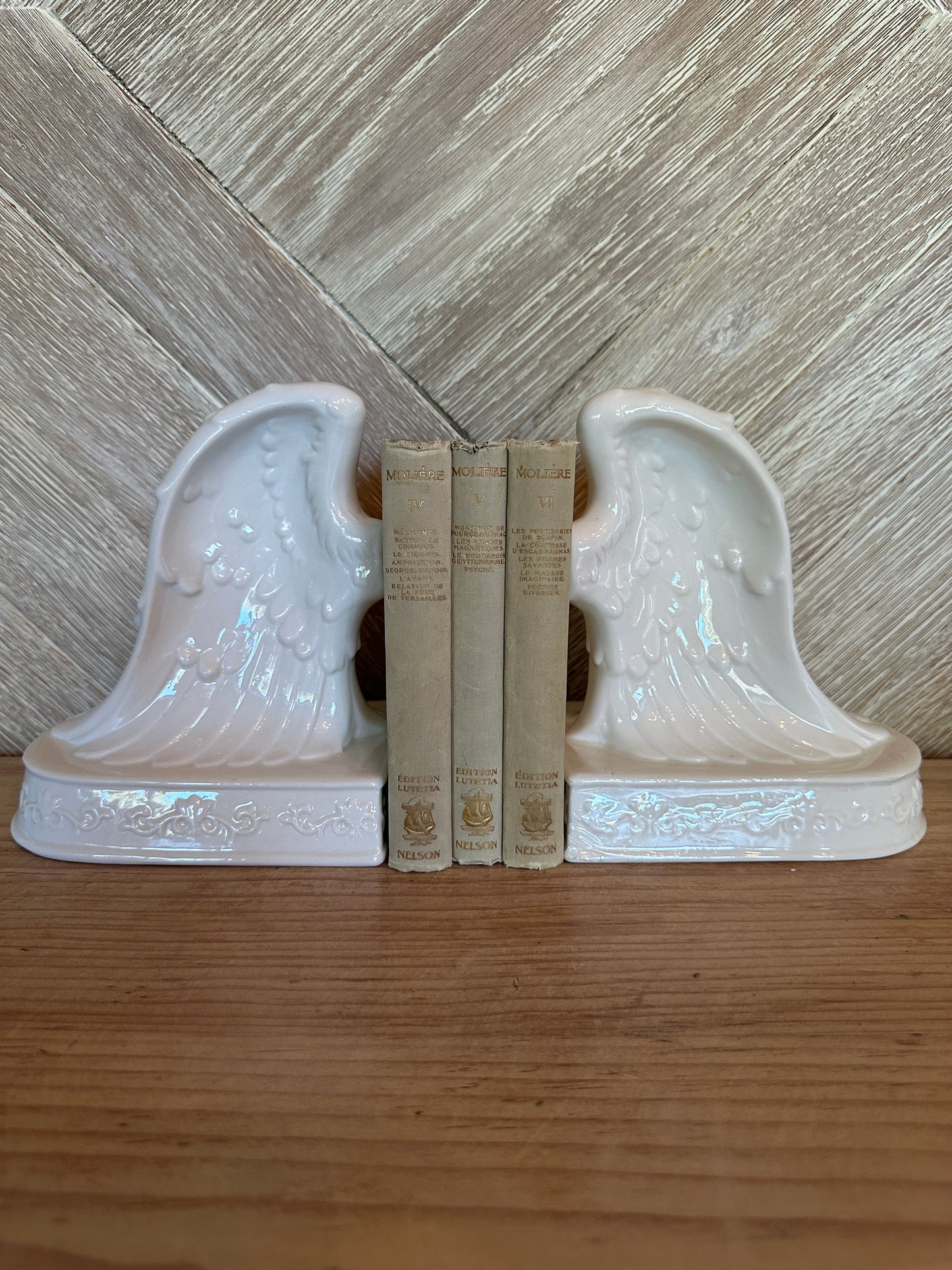 Ceramic Winged Bookends