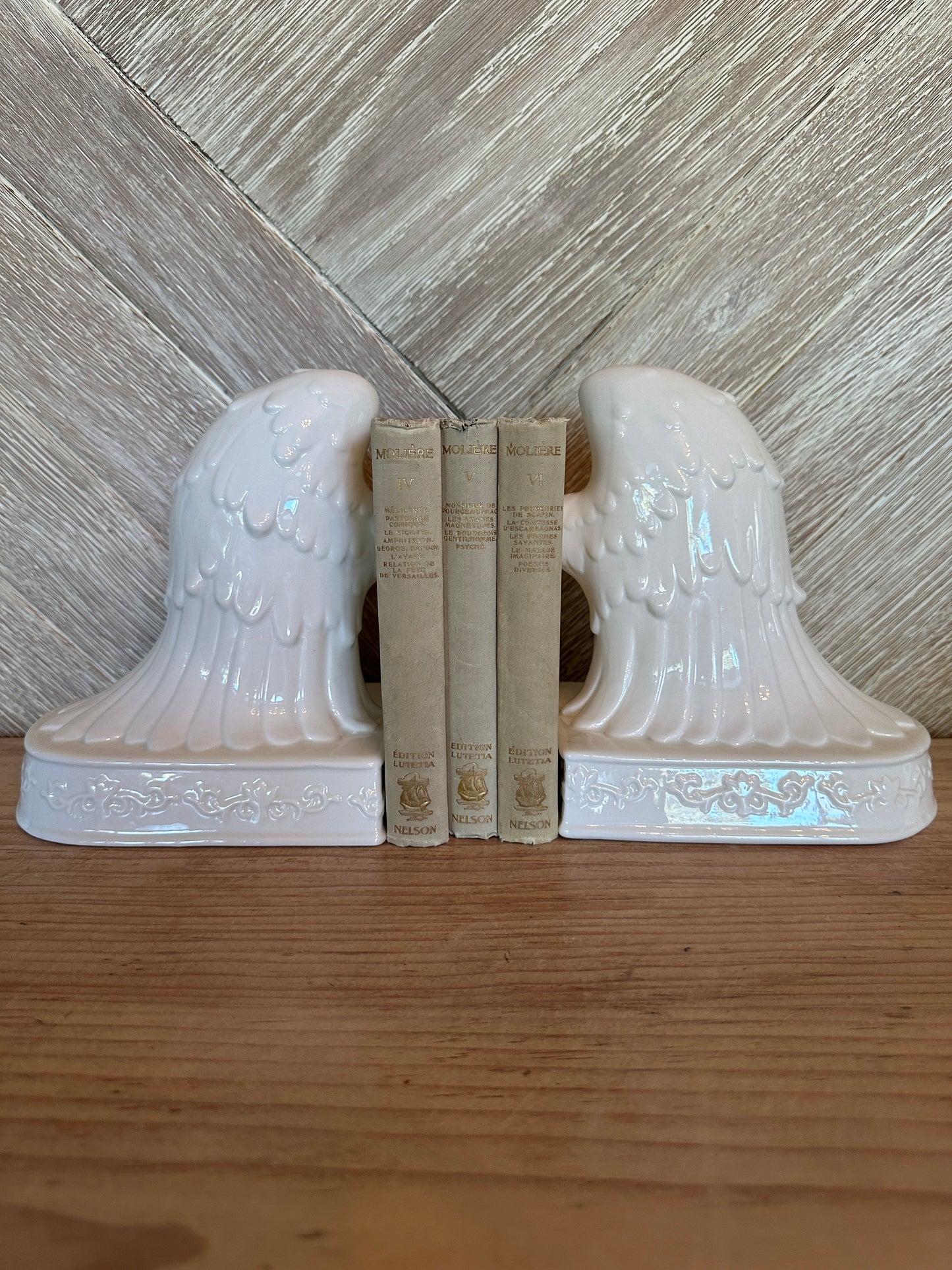 Ceramic Winged Bookends