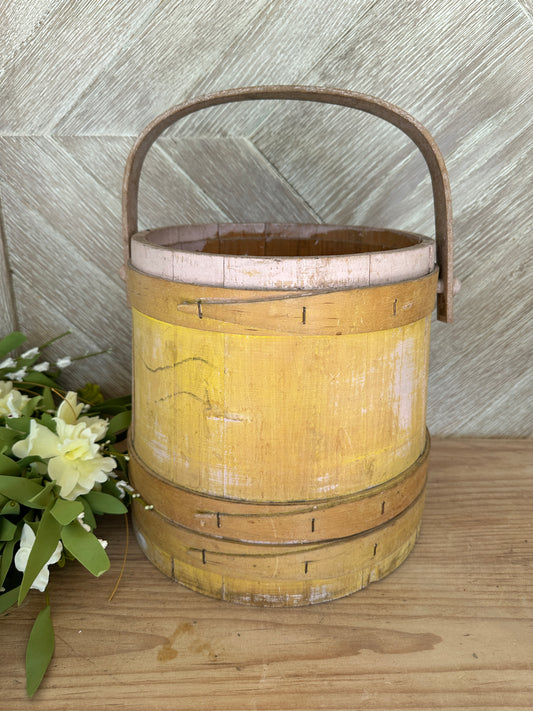 Vintage Wooden Bucket Pail