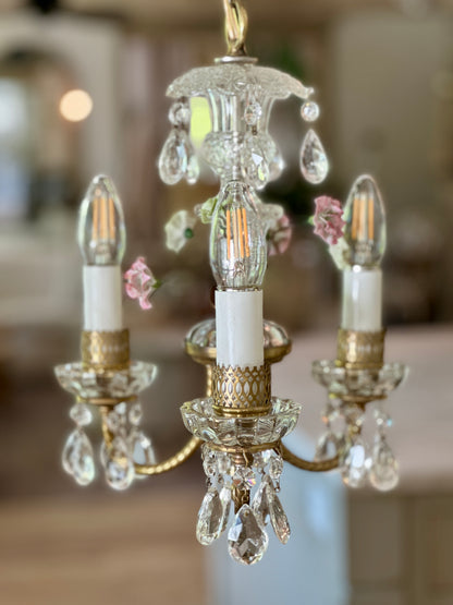 Petit Crystal & Ceramic Chandelier