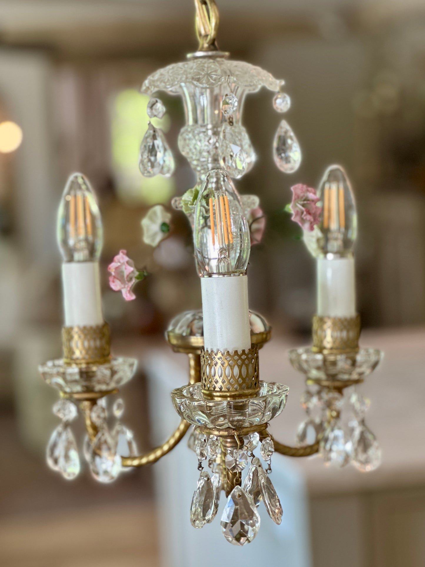 Petit Crystal & Ceramic Chandelier