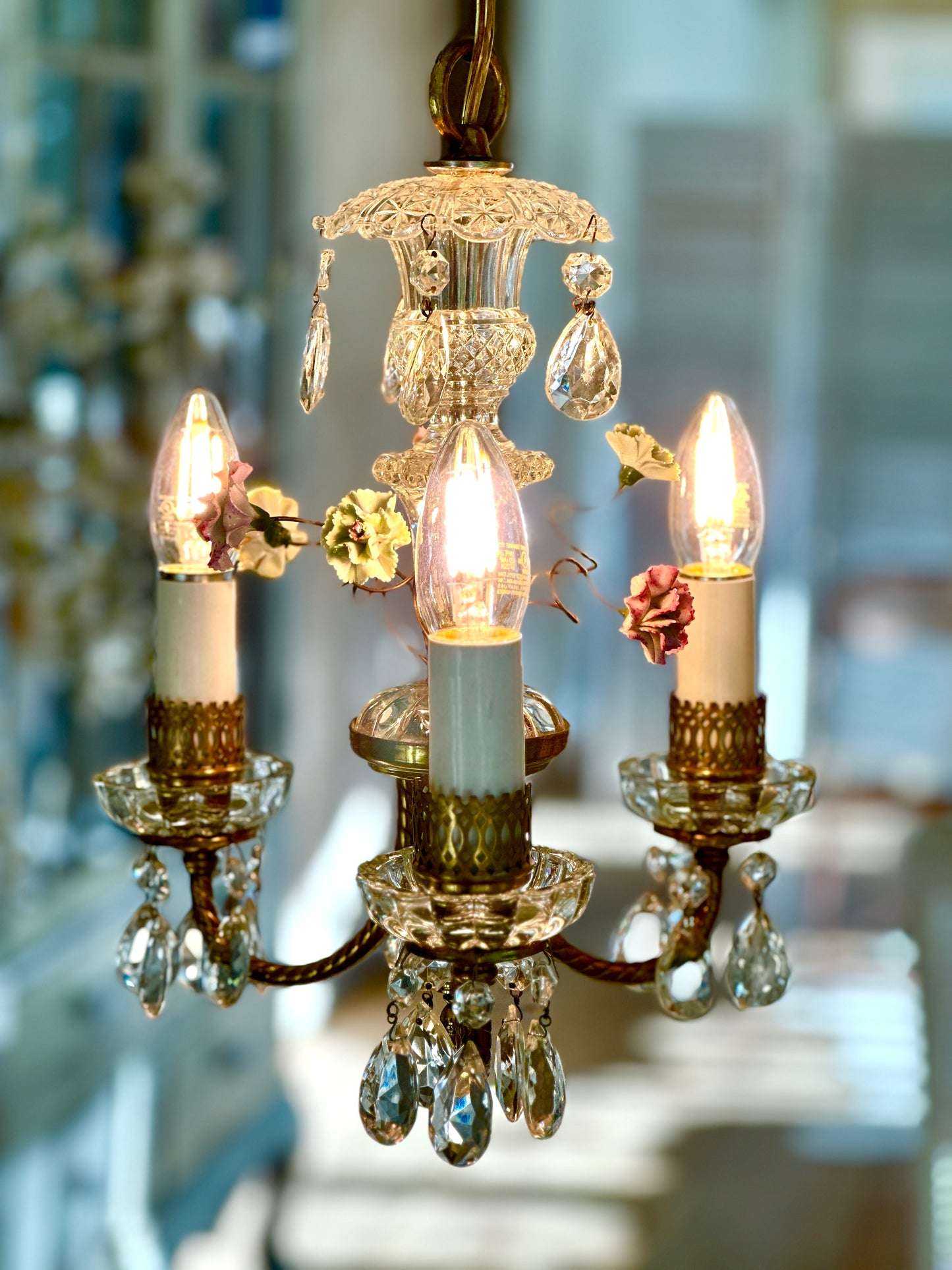 Petit Crystal & Ceramic Chandelier