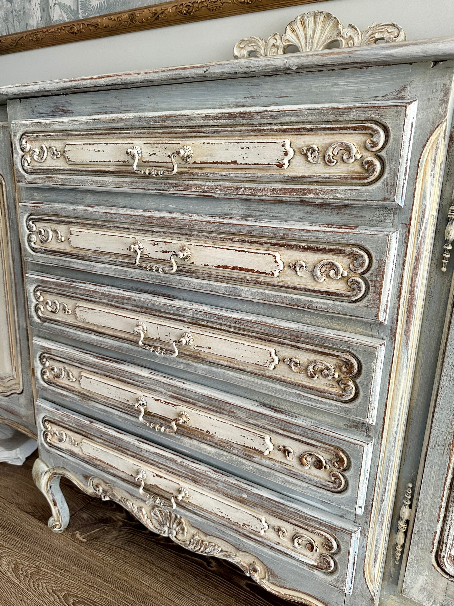 Grande French Carved Sideboard